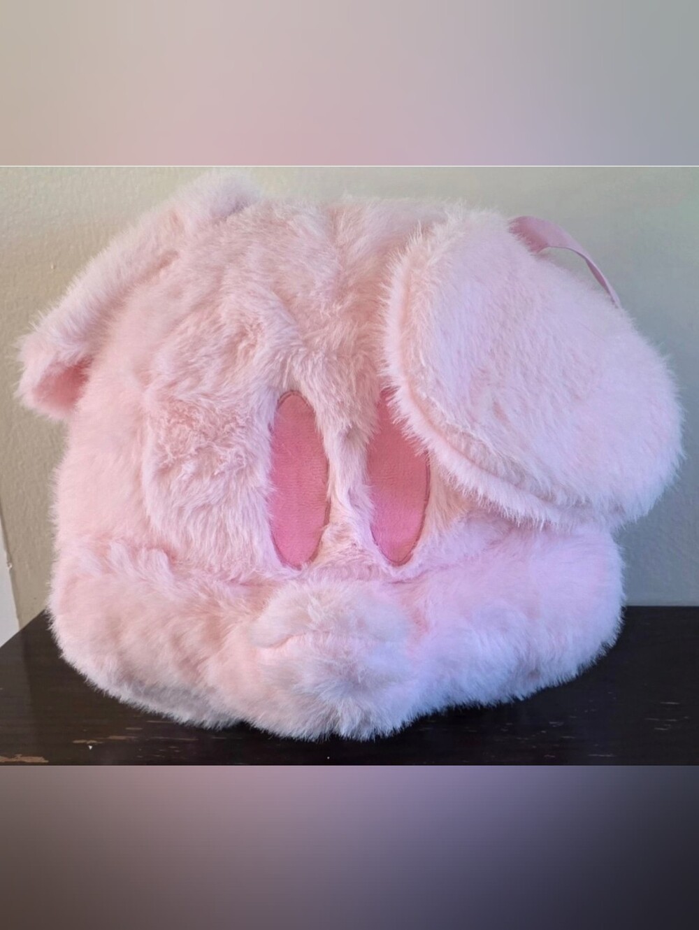 Disney's Plush Pink Faux Fur Mickey Mouse Handbag